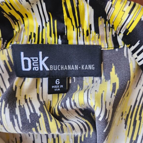 Buchanan and Kang Striking Blouse with Self Tie at Neck Sz 6 - Picture 10 of 11